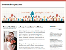 Tablet Screenshot of mormonperspectives.com